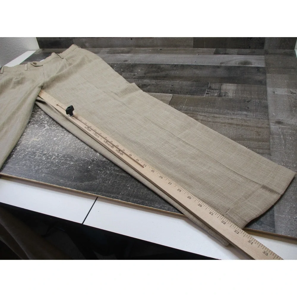 Ralph Lauren Pants Mens 36x34 Comfort Flex Stretch Dress Pleated Rayon Blend NEW